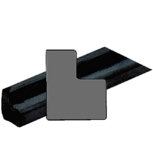 Caoutchouc Noir Nothern Rubber en L (22mm*19mm) – le jeu de 6 longueurs 1,83m