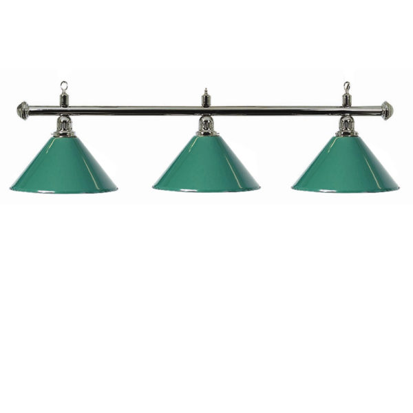 Lampe Chrome 3 cônes vert 150cm