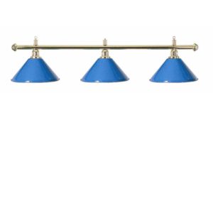 Lampe Laiton 3 cônes bleu 150cm