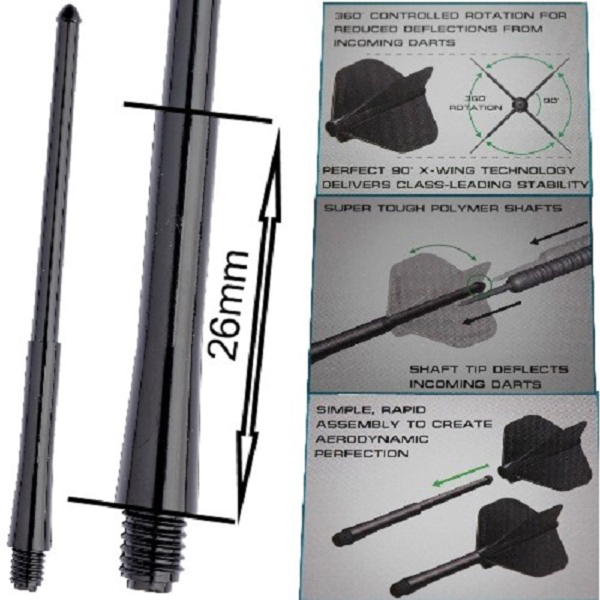 Tige (3) Stealth noire intermediate (26mm)