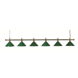 Lampe laiton 6 cônes verts – 276 cm
