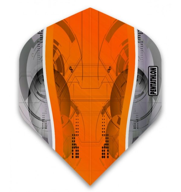 Ailette (3) Pentathlon Silver Edge orange large – Les 3 jeux