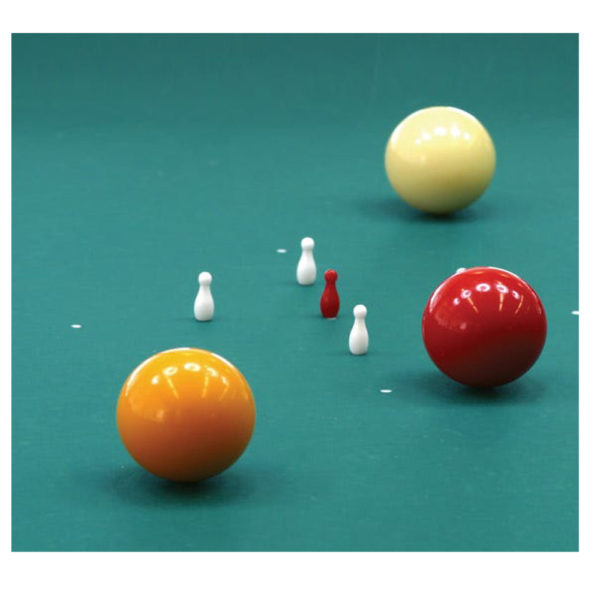 Jeu de 5 quilles plastique 25mm