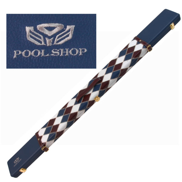 Etui simili cuir DarkBlue/Burgundy/White Pool Shop Queue 3 pièces