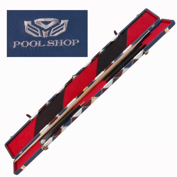 Etui simili cuir DarkBlue/Burgundy/White Pool Shop Queue 3 pièces