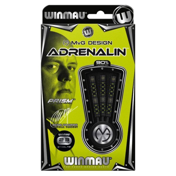 Jeu acier Winmau MvG Adrenalin 90% tgs 23g