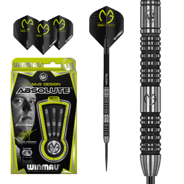 Jeu acier Winmau MvG Authentic 85% tgs 23g