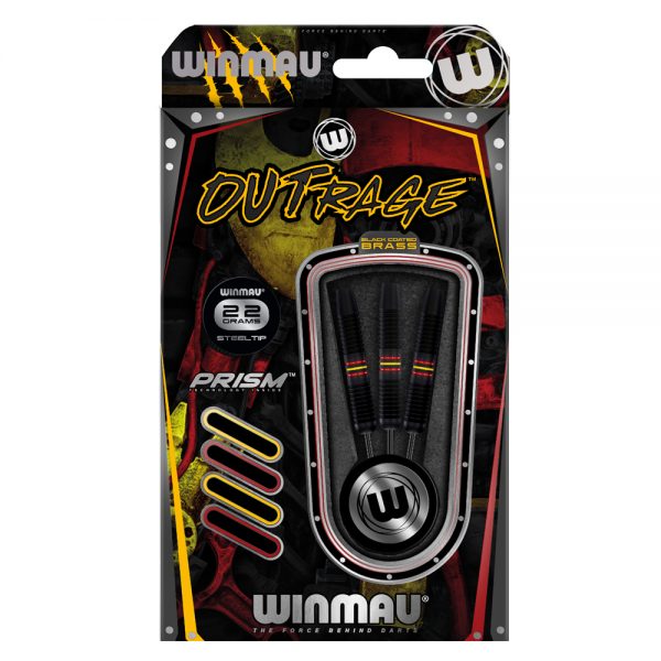 Jeu acier Winmau Outrage A Brass 22g