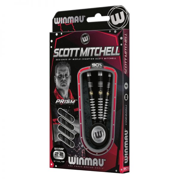 Jeu acier Winmau Scott Michell Black 90% tgs 22g