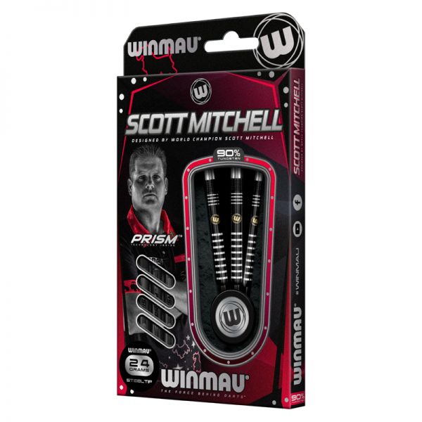 Jeu acier Winmau Scott Michell Black 90% tgs 24g