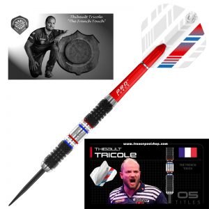 Jeu acier Winmau Thibault Tricole ‘The French Touch » Onyx Coating 90% tgs 23g