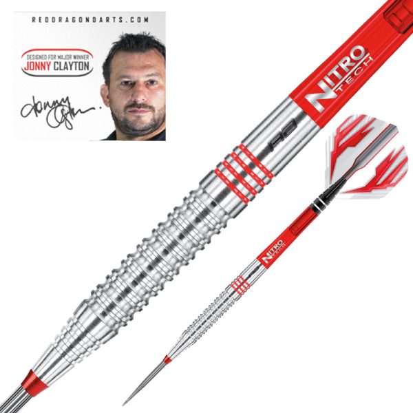 Jeu acier Red Dragon Jonny Clayton Original 90% tgs 24g