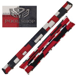 Etui rigide White/Red/Dark Blue Poolshop 2 pièces 3/4