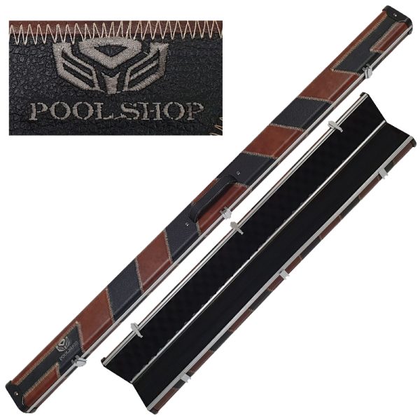 Etui aluminium/cuir Poolshop Black/Thuya 1 pièce