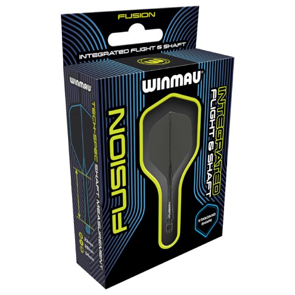 Combi Ailette&Tige Winmau Fusion Solid Black 34mm