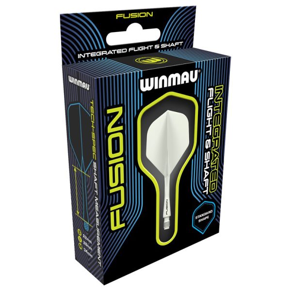 Combi Ailette&Tige Winmau Fusion Solid White 34mm