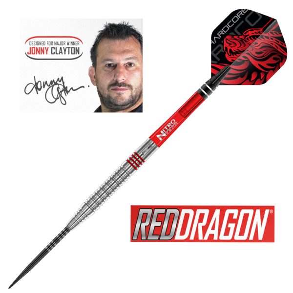 Jeu acier Red Dragon Jonny Clayton 2.0 90% tgs 22g