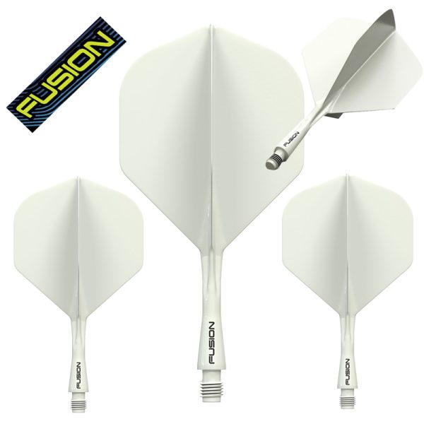 Combi Ailette&Tige Winmau Fusion Solid White 22mm