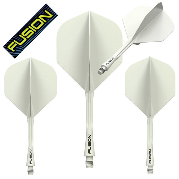 Combi Ailette&Tige Winmau Fusion Solid White 34mm