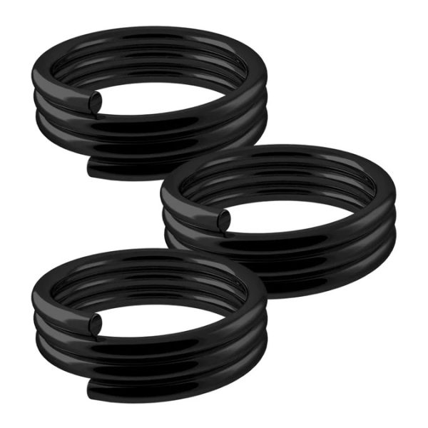 Ressorts acier Noir (10) tiges nylon/ailettes percées les 3 jeux